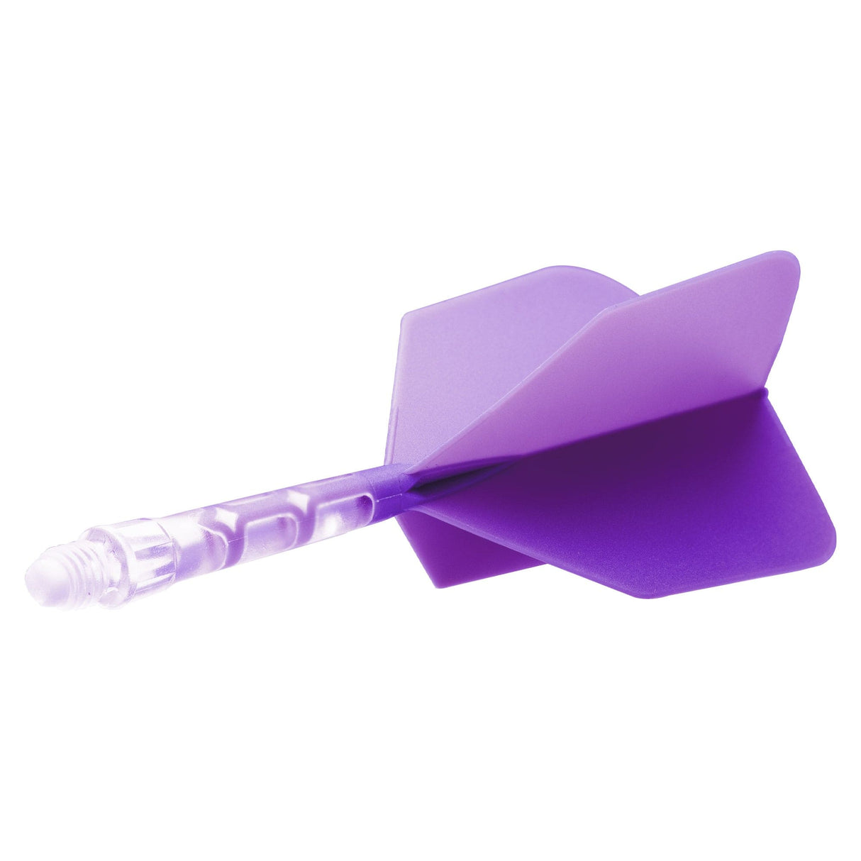 Cuesoul Rost T19 Integrated Dart Shaft and Flights - Big Wing - Clear with Purple Flight