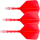 Cuesoul Rost T19 Integrated Dart Shaft and Flights - Big Wing - Clear with Red Flight