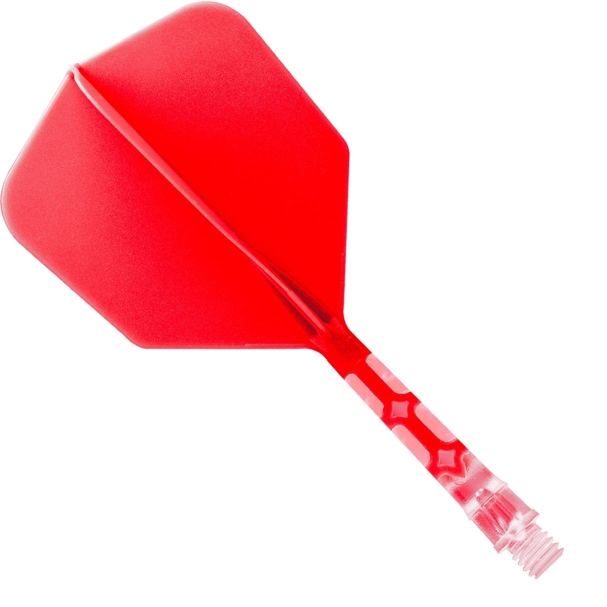 Cuesoul Rost T19 Integrated Dart Shaft and Flights - Big Wing - Clear with Red Flight