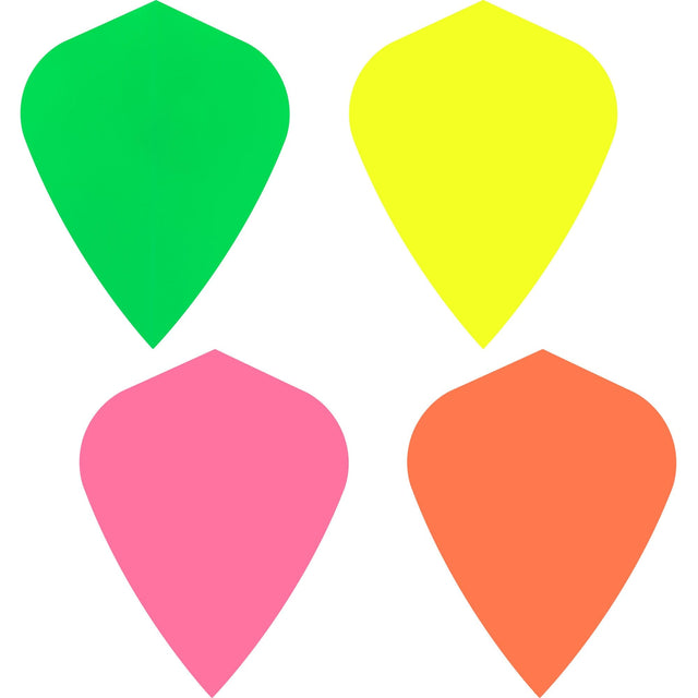 *Dart Flights - Poly Plain Fluoresent - Kite - Fluro