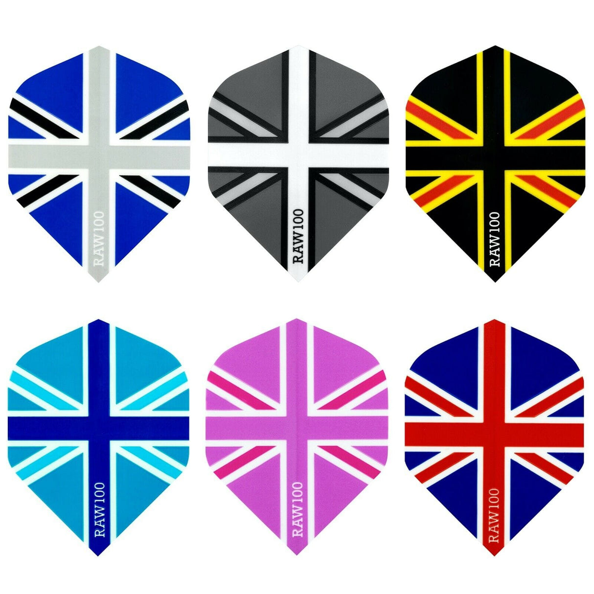 Dart Flights - Raw 100 - 100 Micron - Std - Union Jack