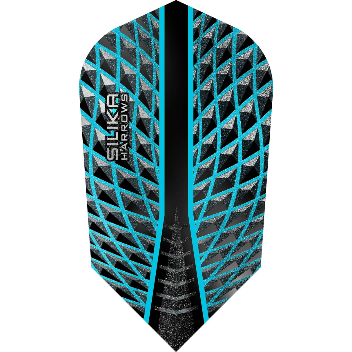 Harrows Silika Dart Flights - Slim Aqua Blue