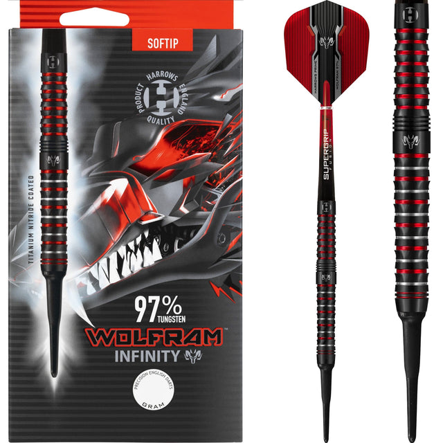 Harrows Wolfram Darts - Soft Tip Tungsten - Infinity 18g