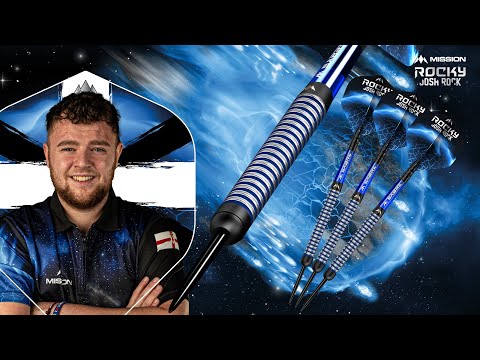 Mission Josh Rock Darts v1 - Stahlspitze -0.95- Rocky - Schwarz & Blau