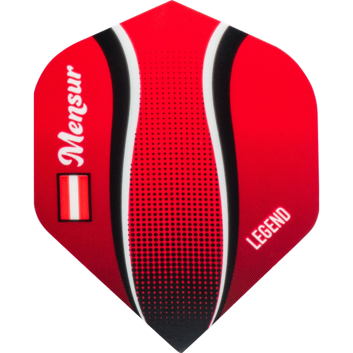 Legend Mensur Suljovic Dart Flights - 100 Micron - No2 - Std - Red