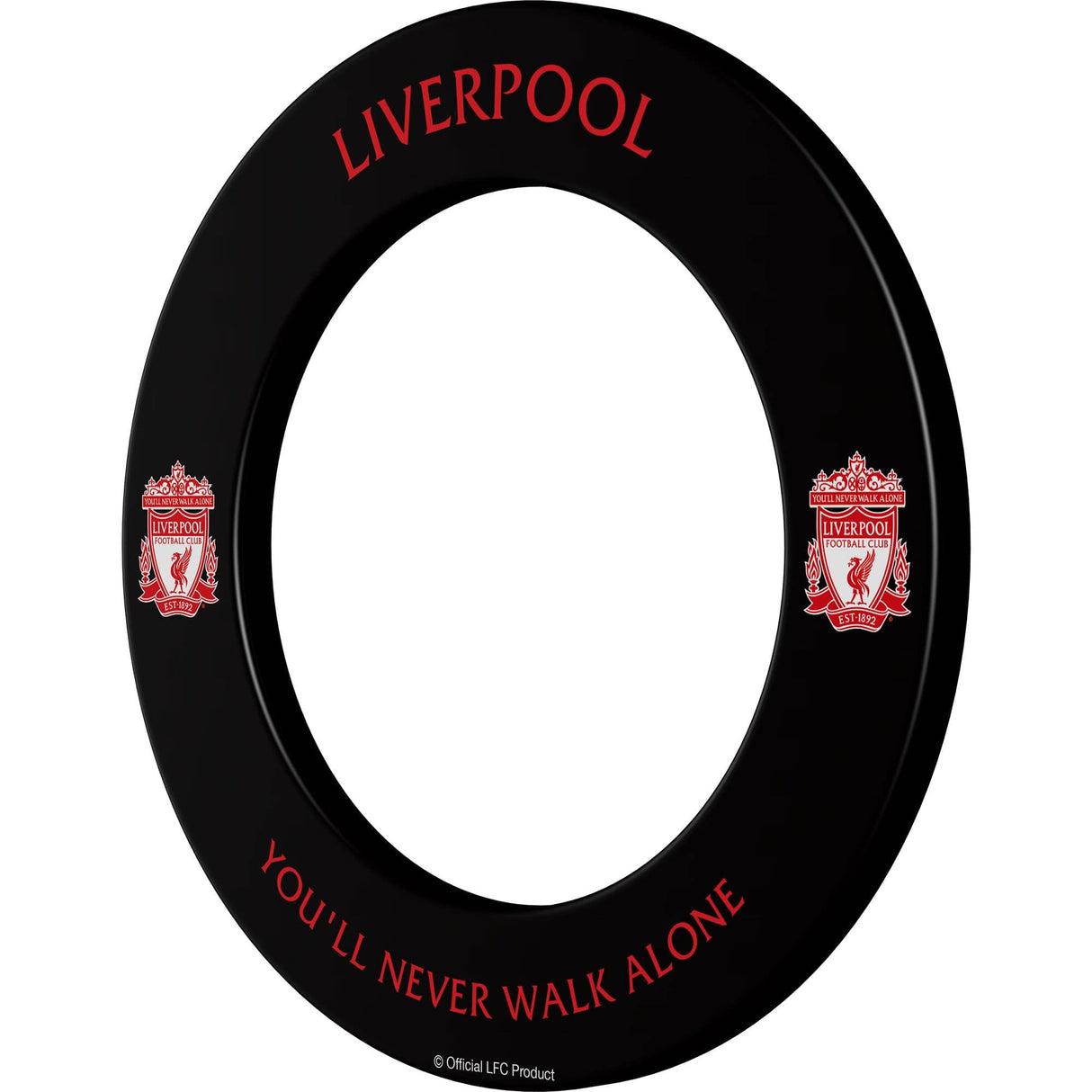 Liverpool FC Dartboard Surround - Official Licensed - LFC - S1 - Black - Red Crest