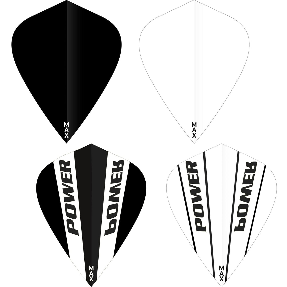 McCoy Power Max Dart Flights - 150 Micron - Kite - Solid