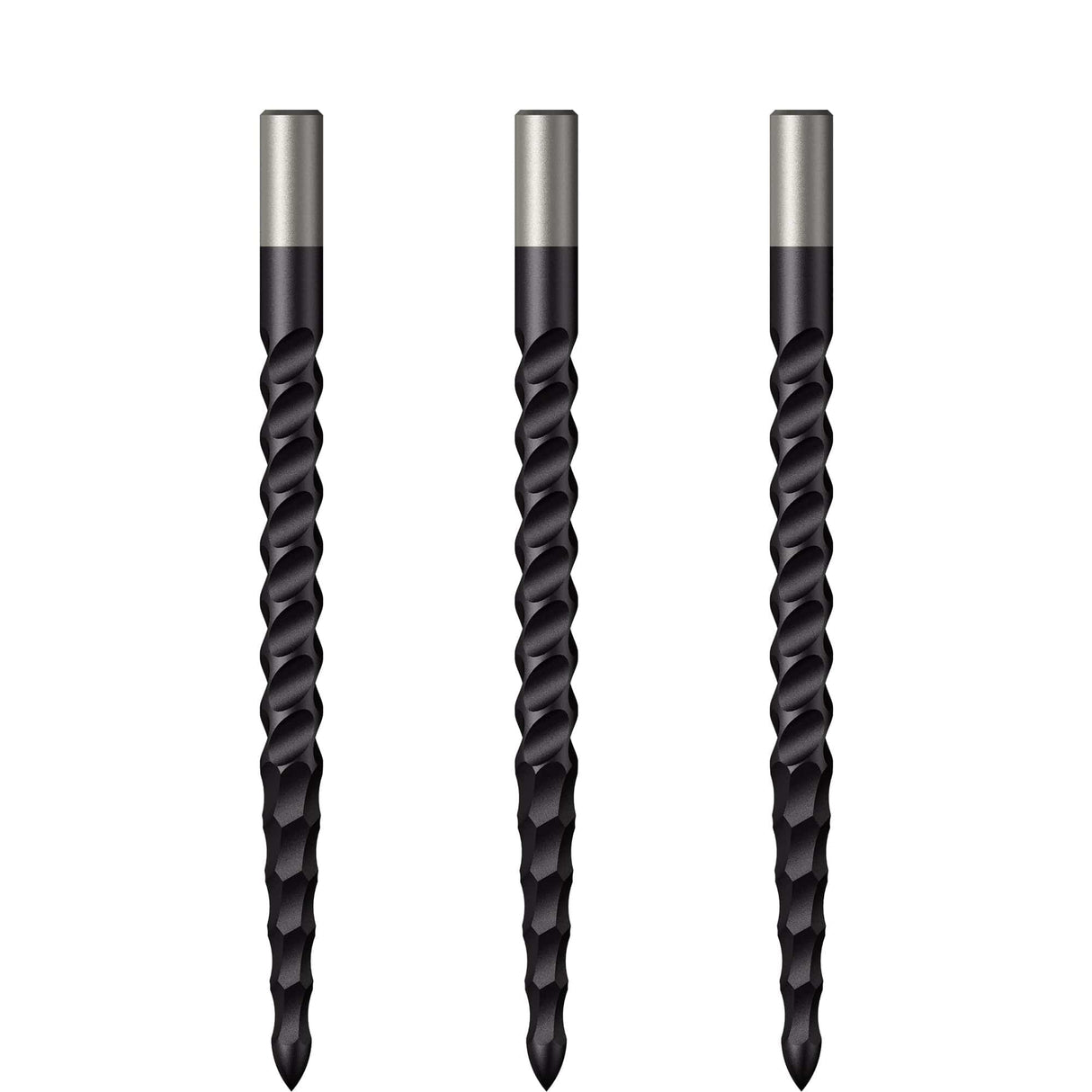 Mission Lunar CS Dart Points - Spare Points - Rough Cut - Black 36mm