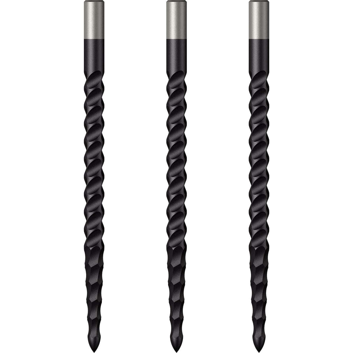 Mission Lunar CS Dart Points - Spare Points - Rough Cut - Black 40mm