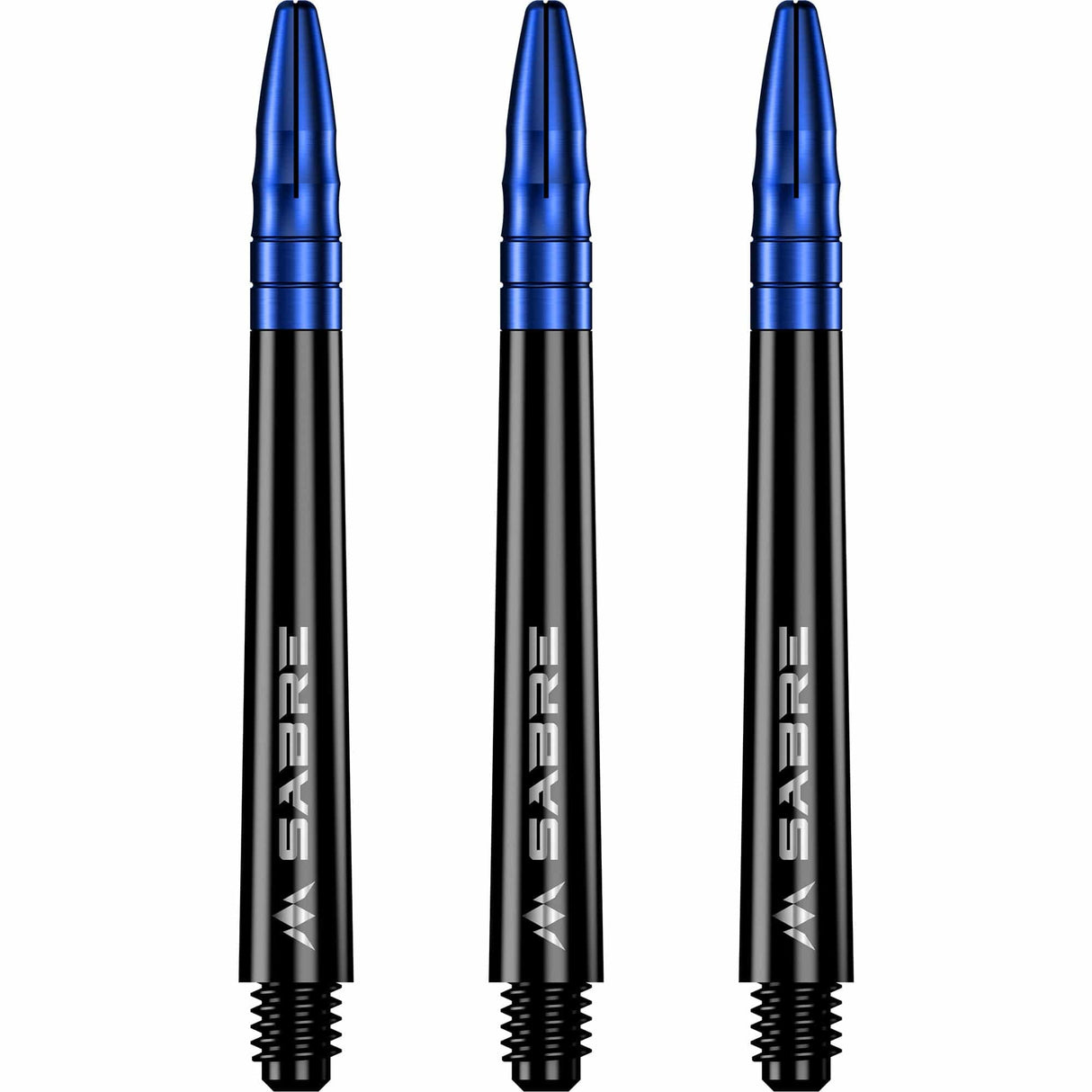 Mission Sabre Shafts - Polycarbonate Dart Stems - Black - Blue Top Medium