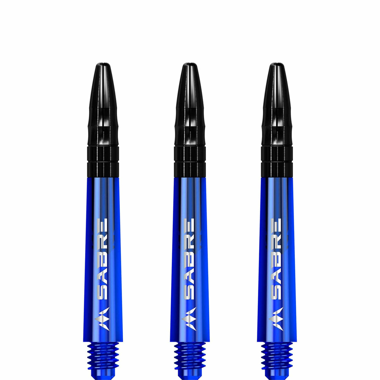 Mission Sabre Shafts - Polycarbonate Dart Stems - Blue - Black Top Tweenie