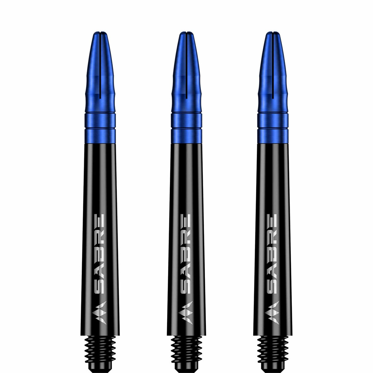 Mission Sabre Shafts - Polycarbonate Dart Stems - Black - Blue Top Tweenie Plus