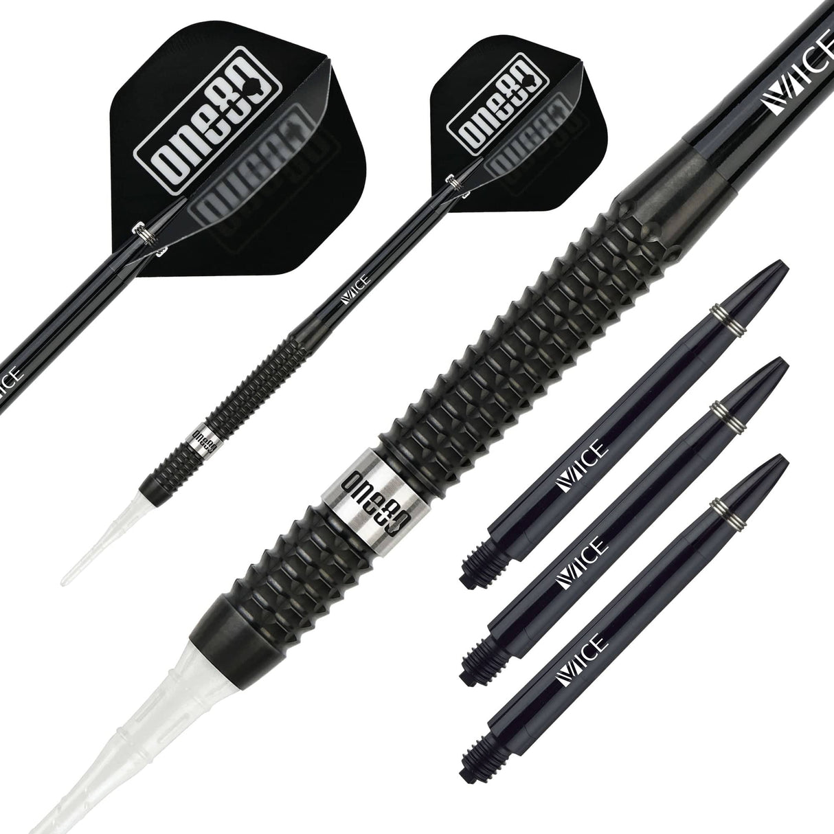 One80 Jondy Chong Darts - Soft Tip - V2 - The Gold Scorpion - Black - 21g 21g