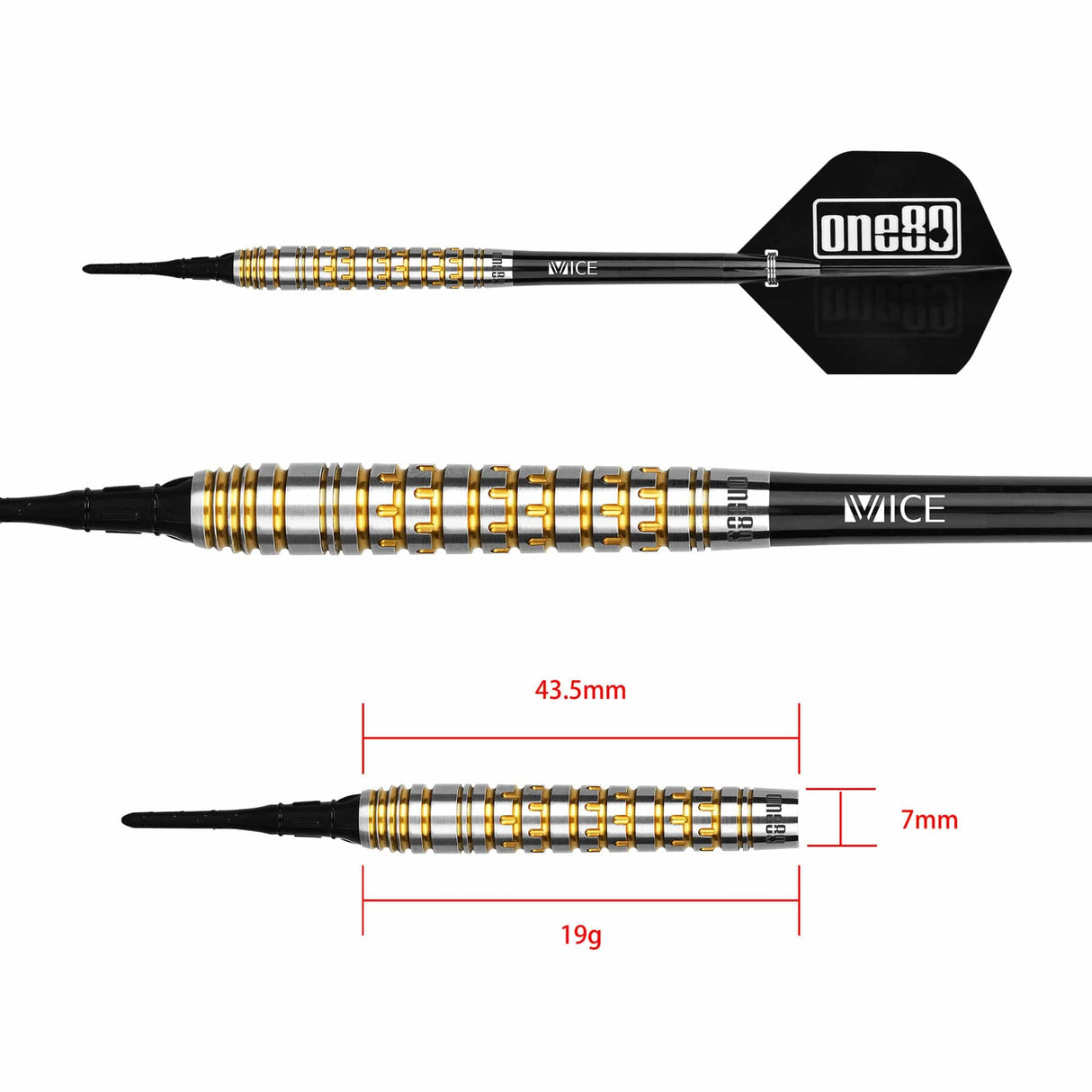 One80 Matt Mullen Darts - Soft Tip - Magic - Signature - 19g 19g