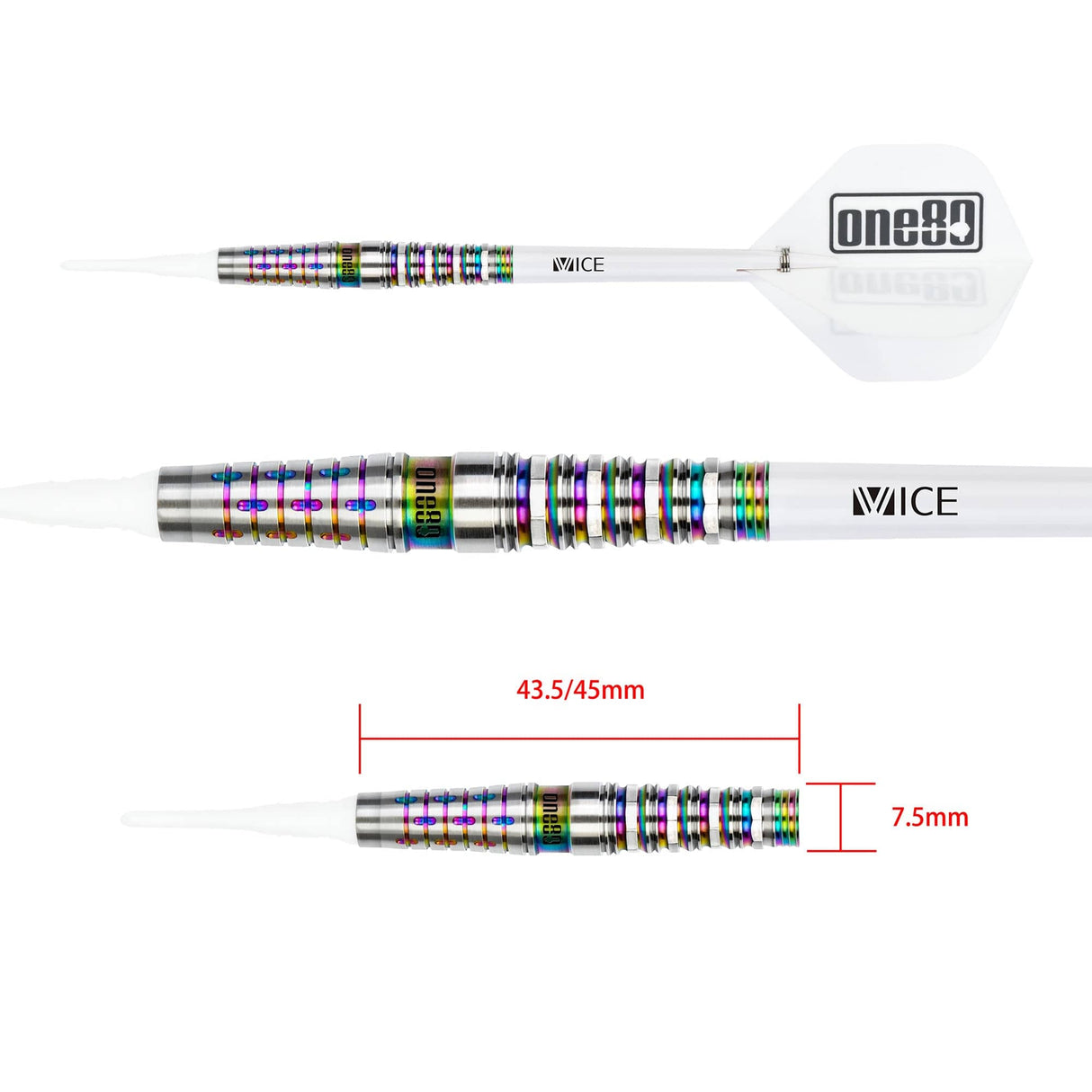 One80 Noriyuki Nakamura Darts - Soft Tip - V2 - Chameleon