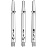 Ruthless Deflectagrip Dart Shafts - Nylon Stems with Springs - White Medium