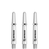 Ruthless Deflectagrip Dart Shafts - Nylon Stems with Springs - White Short