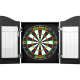 Wolverhampton Wanderers FC Dartboard Cabinet - Official Licensed - C2 - Wolves - Black - Repeat Crest