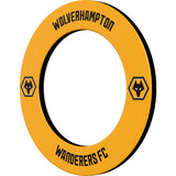 Wolverhampton Wanderers FC Dartboard Surround - Official Licensed - Wolves - S4 - Black - Black Crest