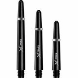 XQMax Polycarbonate Dart Shafts - Solid Colour with Logo - includes Springs - Black