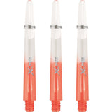 XQMax Gradient Polycarbonate Dart Shafts - with Logo - includes Springs - Transparent & Red Medium